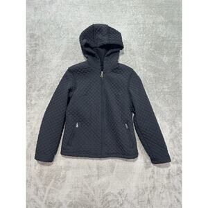 Esprit Jacket Womens Small Black‎ Quilted Hooded Fleece Lined Coat Pockets